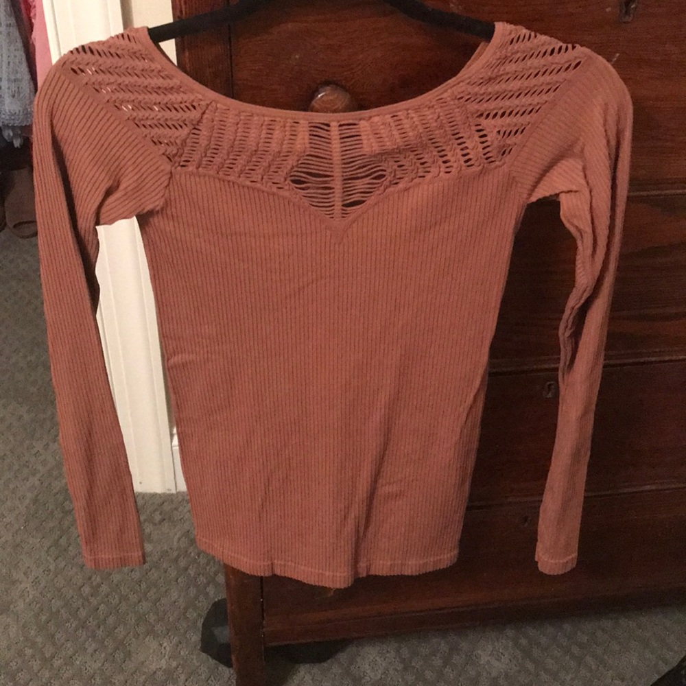 Never worn Tan/Carmel top M/L